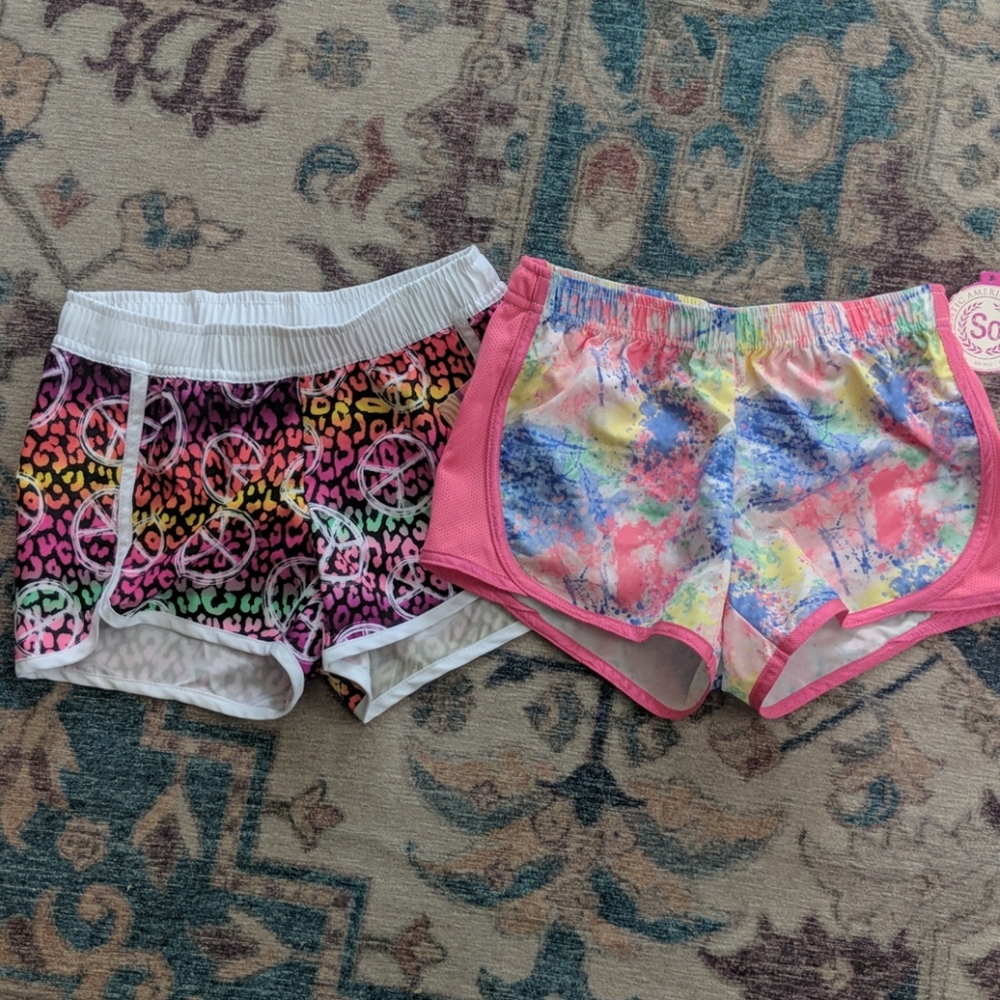 2 pair NWT Athletic Shorts Girls 7/8
